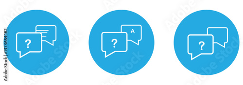 Comment question line icons collection Design EPS 10 