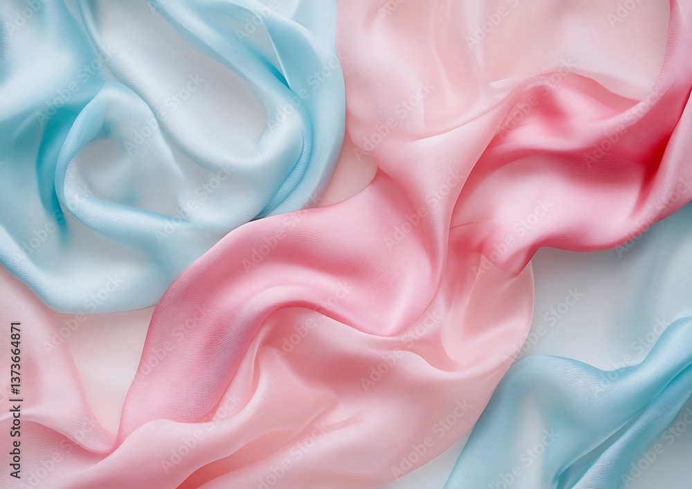 Obraz premium Pastel Silk Fabric Drape