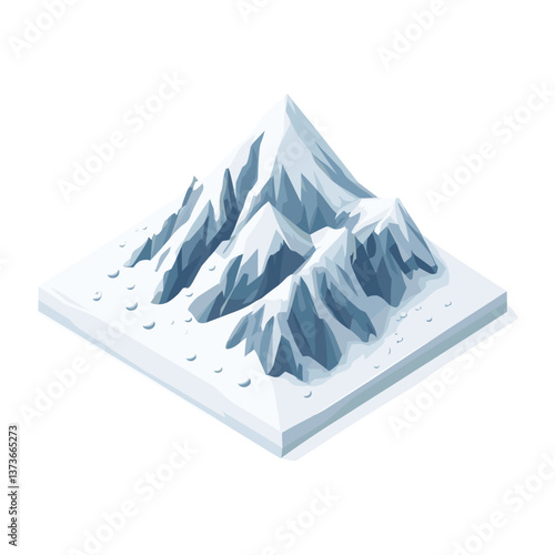 Snow mountain illustration art geometric vector