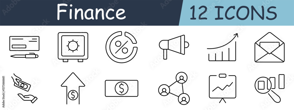 Foto Finance set icon