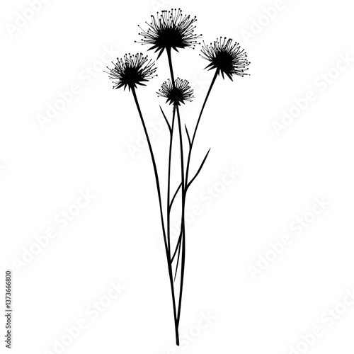 Wallpaper Mural Flower illustration minimalist design vector Torontodigital.ca