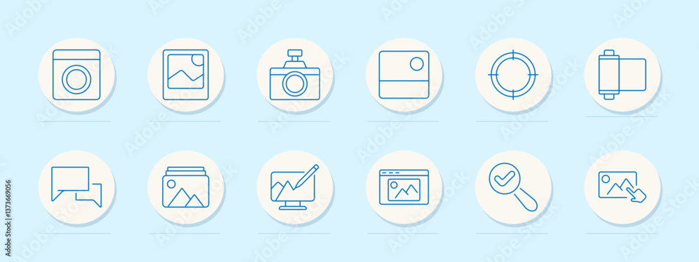 Photo editing set icon. Gallery, image, camera, frame, target, roll, comments, draw, web page, verification, hand, focus, photography, digital, magnifier, edit, screen Photo editing set icon. Gallery, image, camera, frame, target, roll, comments, draw, web page, verification, hand, focus, photography, digital, magnifier, edit, screen
