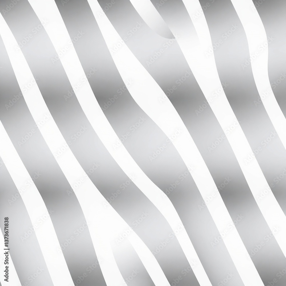 Obraz premium Abstract 2d silver and White Stripes Background, abstact waved texture 