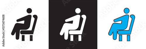 Waiting room icon . Design for websites, mobile interfaces, presentations, and visual branding. Vector illustration. isolated on white and black background. EPS 10