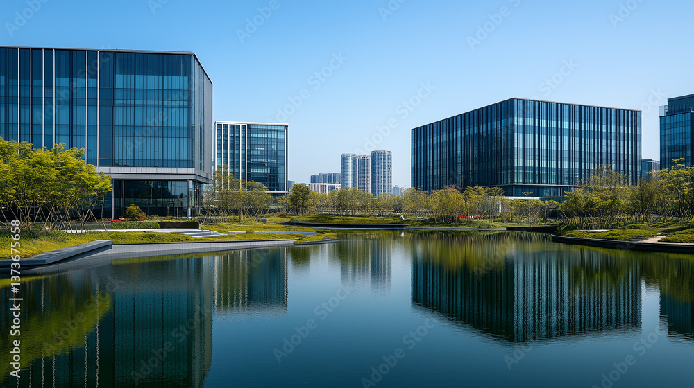 modern office building modern office building