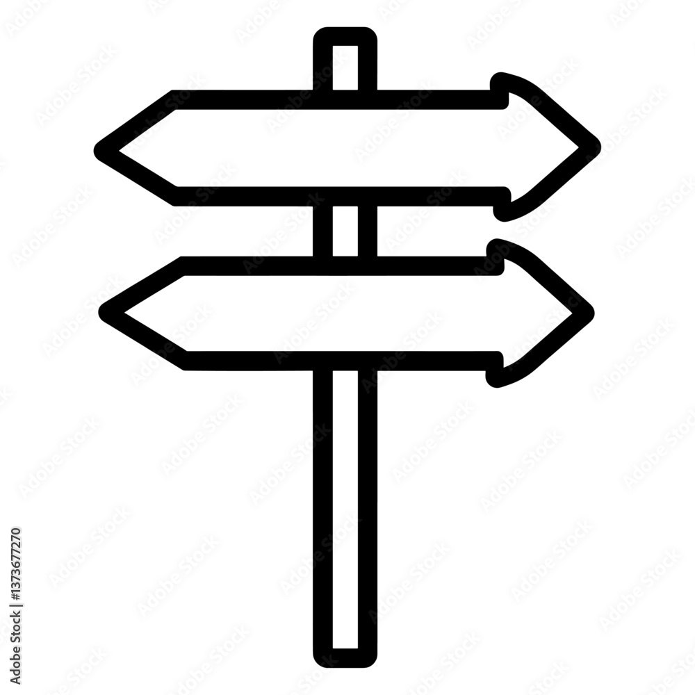 Trail Signpost sign signpost minimal vector