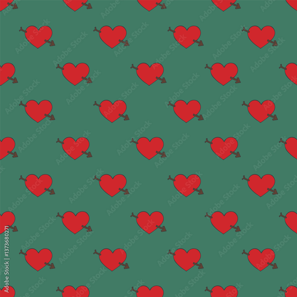 Seamless pattern with hand drawn heart doodle for decorative print, wrapping paper, greeting cards and fabric Seamless pattern with hand drawn heart doodle for decorative print, wrapping paper, greeting cards and fabric