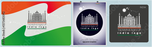 taj mahal logo, logo art, taj mahal agra uttar pradesh heritage site illustration poster art , logo, taj logo