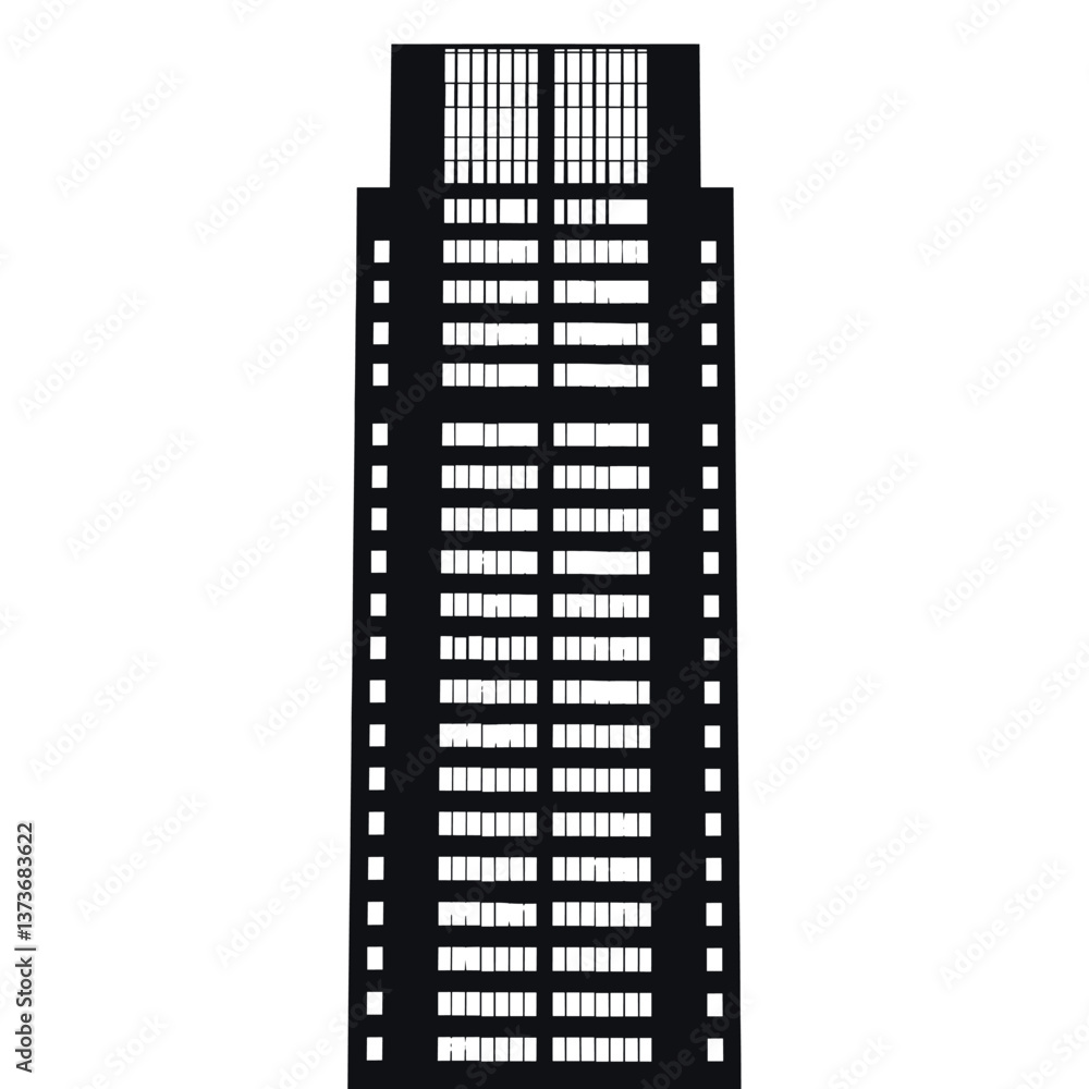 Architecture skyscraper building silhouette vector Architecture skyscraper building silhouette vector