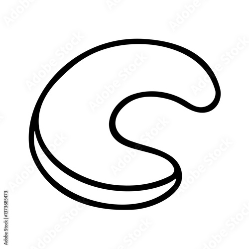 シンプルな授乳枕のイラスト素材
