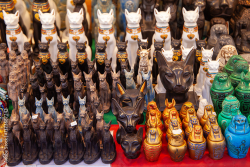 Fototapeta Naklejka Na Ścianę i Meble -  souvenirs small tourist gifts from egypt local crafts