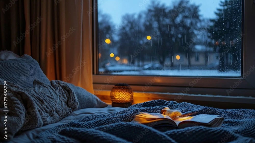 Obraz premium A cozy room featuring a comfortable sofa and a charming kamin.