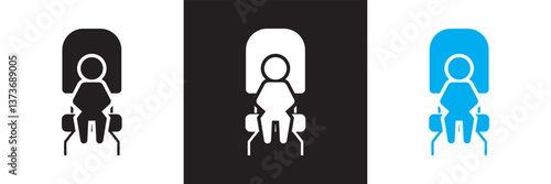 Waiting room icon . Design for websites, mobile interfaces, presentations, and visual branding. Vector illustration. isolated on white and black background. EPS 10