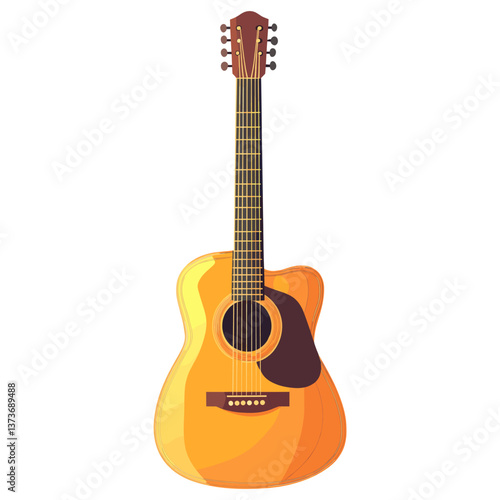 Acoustic guitar illustration art instrument vector