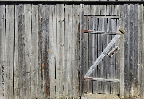 texture wooden, brick, plastered and metal wall