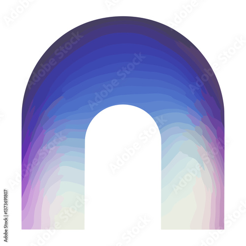 Arch shape illustration gradient color vector
