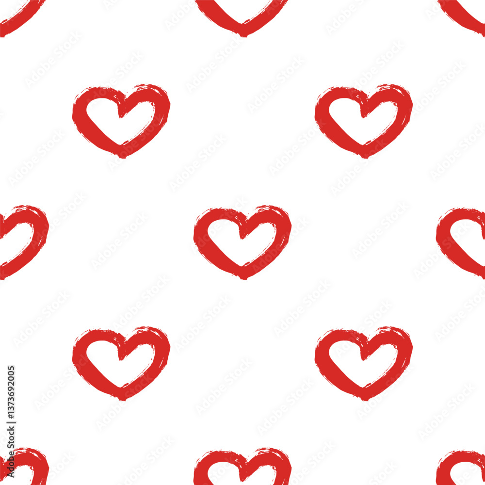 Seamless pattern with hand drawn heart doodle for decorative print, wrapping paper, greeting cards and fabric Seamless pattern with hand drawn heart doodle for decorative print, wrapping paper, greeting cards and fabric
