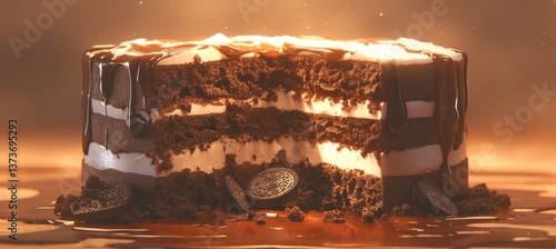 Delicious and tempting cake