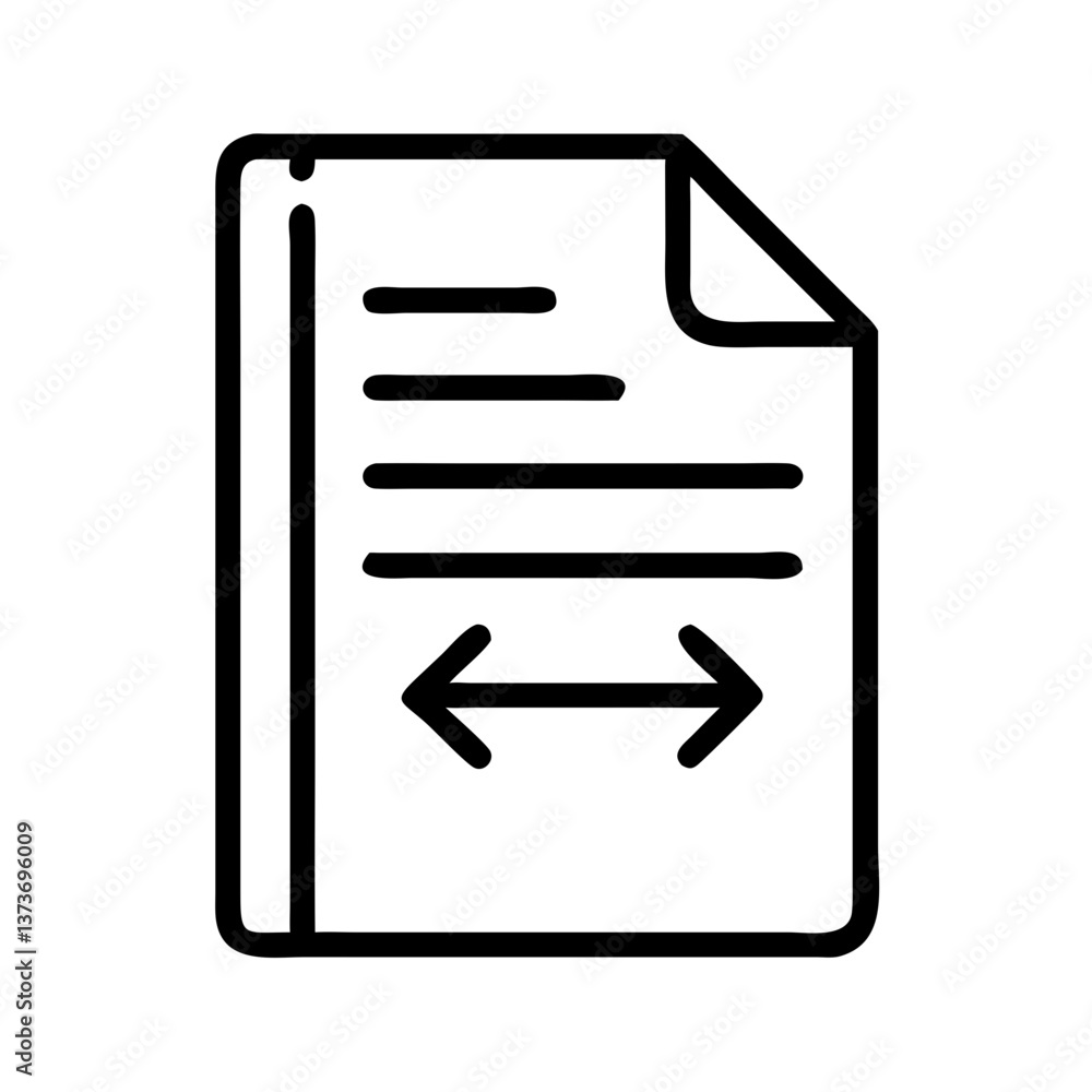 File icon with double arrows in outline style File icon with double arrows in outline style