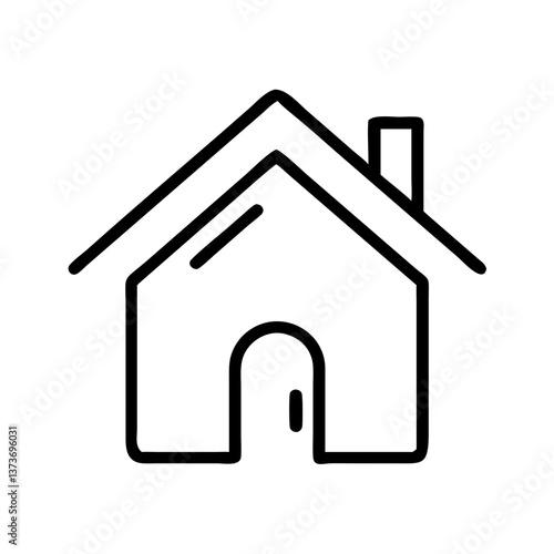 Home icon in black outline style