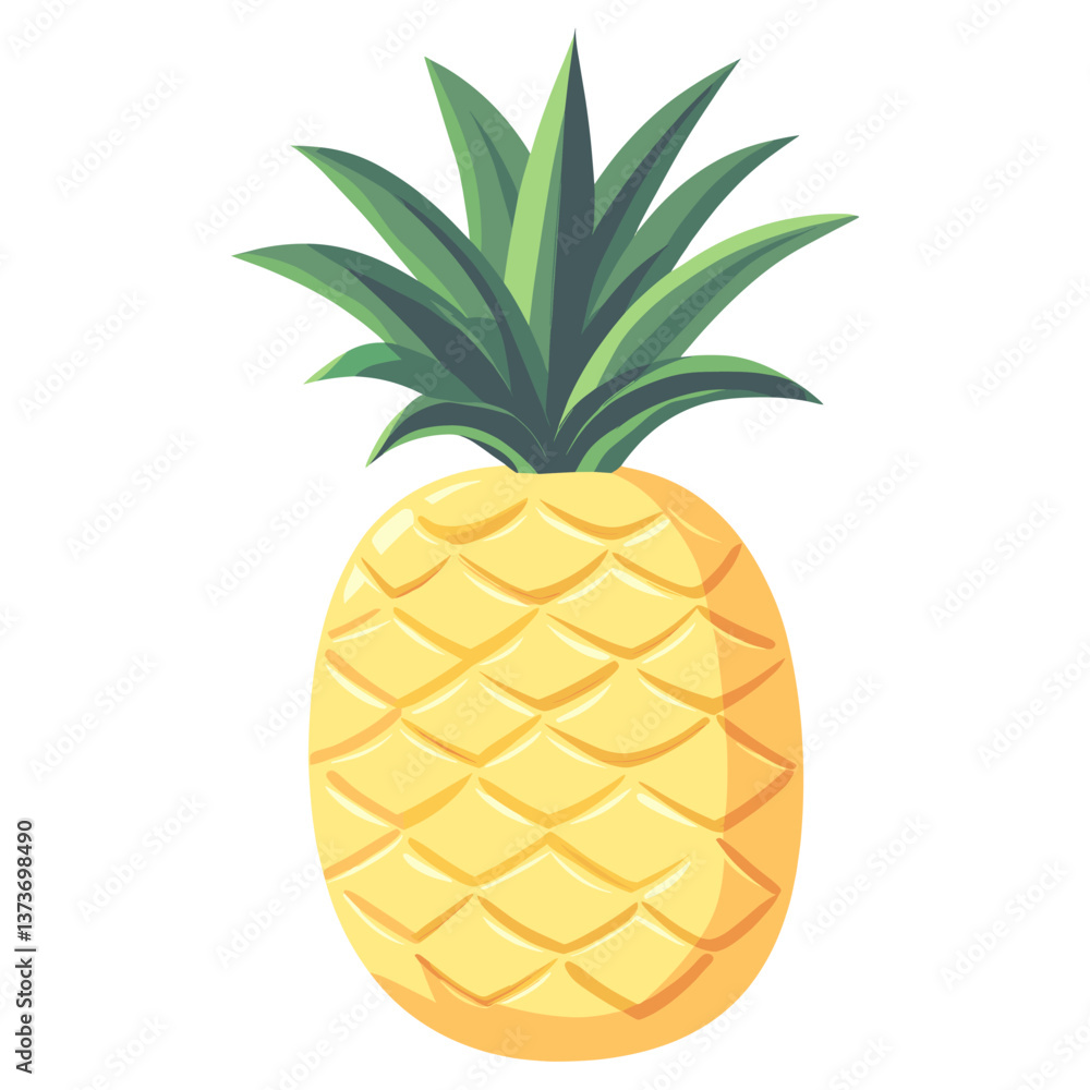 Pineapple illustration vector fruit vector