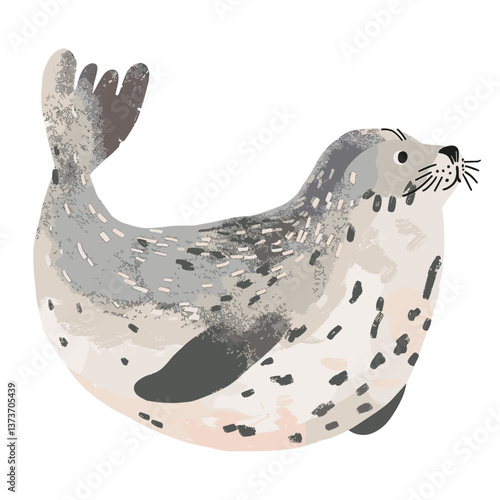 Cute seal animal illustration vector