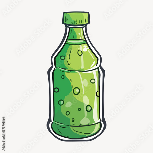 soda drink bottle illustration vector