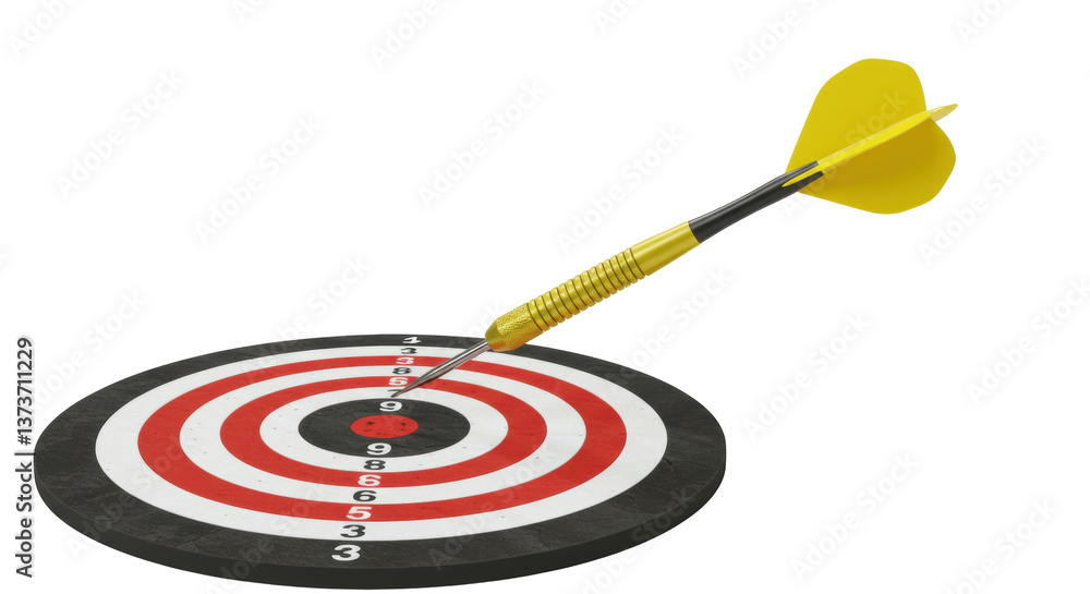 Isolated Dart on a Dartboard Isolated Dart on a Dartboard