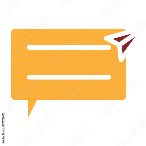 Direct Message Vector Glyph Two Colors Icon Design