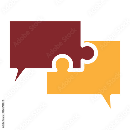 Collaborative Chat Vector Glyph Two Colors Icon Design