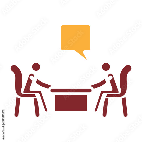 Conversation Starters Vector Glyph Two Colors Icon Design