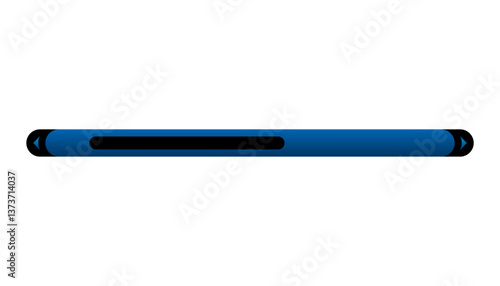 Scroll bar slider. UI horizontal slider. Multicolor modern UI element. Buttons with adjustable knobs for controlling audio or video. Vector illustration of intuitive design element