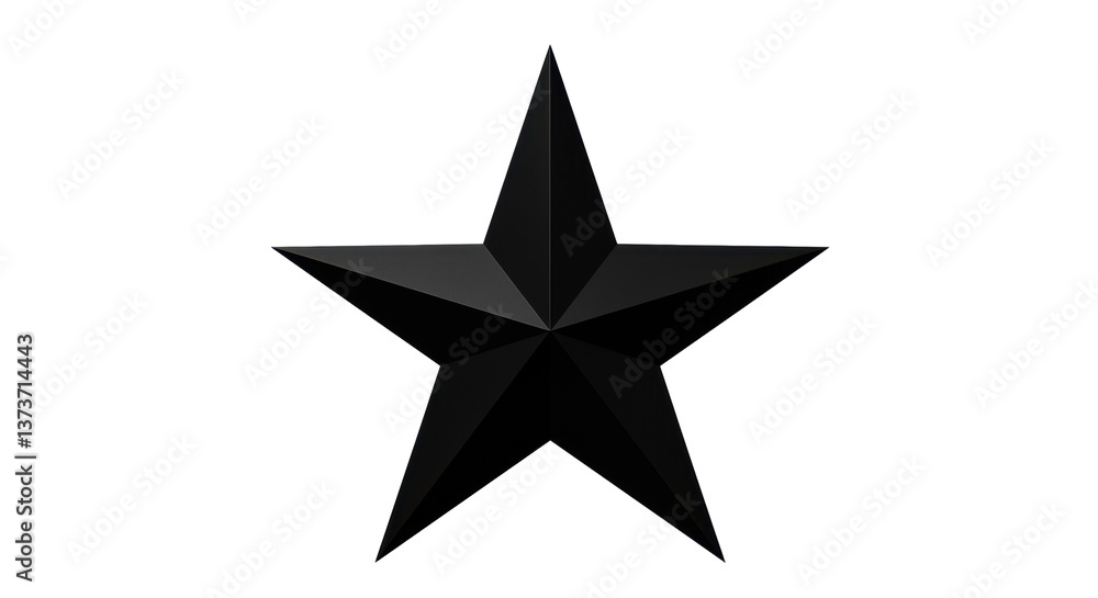 Isolated Black Star Shape Isolated Black Star Shape