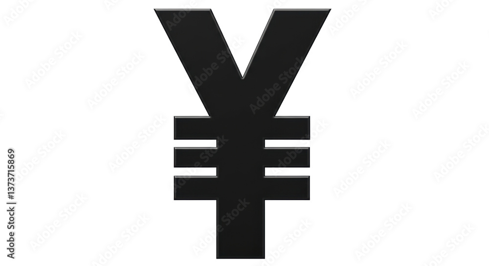 Obraz premium Isolated Japanese Yen Currency Symbol