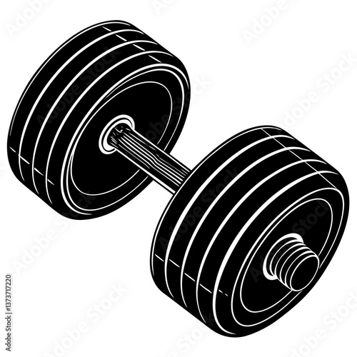 dumbbell isolated on white background