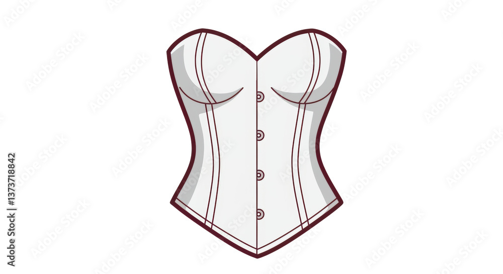 Isolated White Corset Isolated White Corset