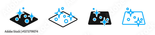 Cleanliness symbols. cleaning icons. Clean surface vector icons. Hygiene, disinfection, cleaning, washing concept icons.