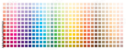 Color palette. Colour shades. Trendy flat color template