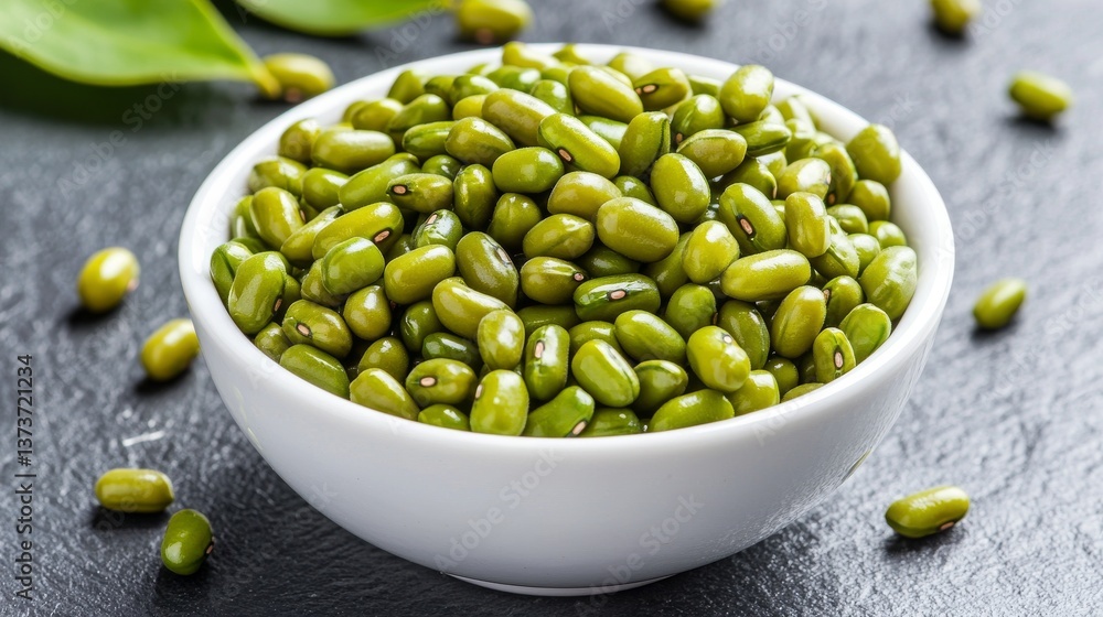 Bowl of Fresh Mung Beans Healthy and Nutritious Green Beans for Cooking Bowl of Fresh Mung Beans Healthy and Nutritious Green Beans for Cooking