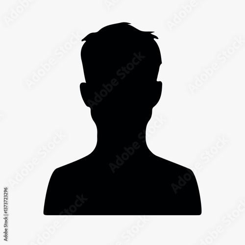 Silhouette of anonymous person isolated element vector