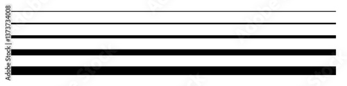 Simple line vector icons. Straight lines collection. Horizontal lines set.