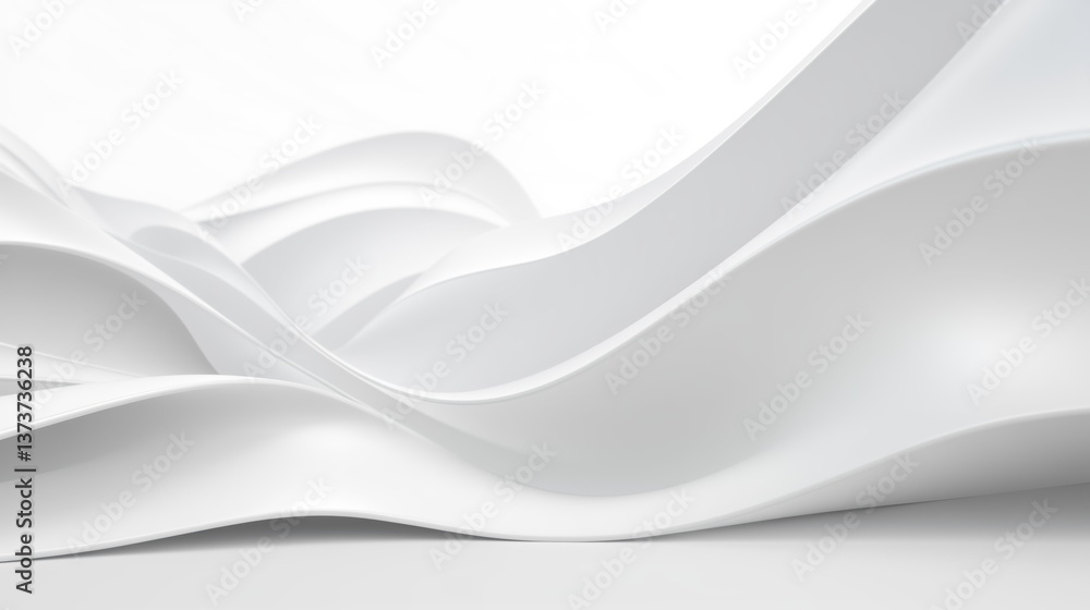 Abstract curved dynamic white background Abstract curved dynamic white background