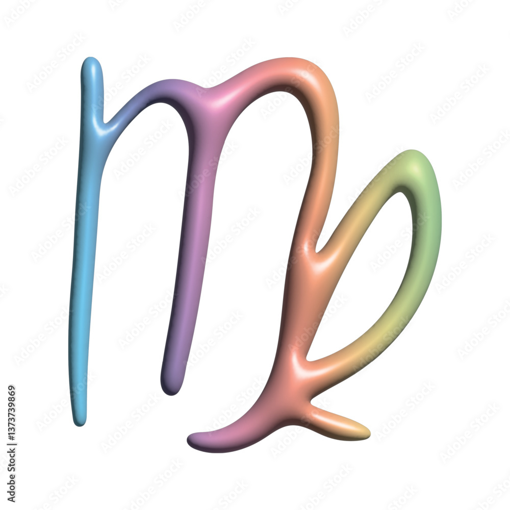 3d virgo zodiac sign Esoteric symbol Astrology clipart Element for design 3d virgo zodiac sign Esoteric symbol Astrology clipart Element for design