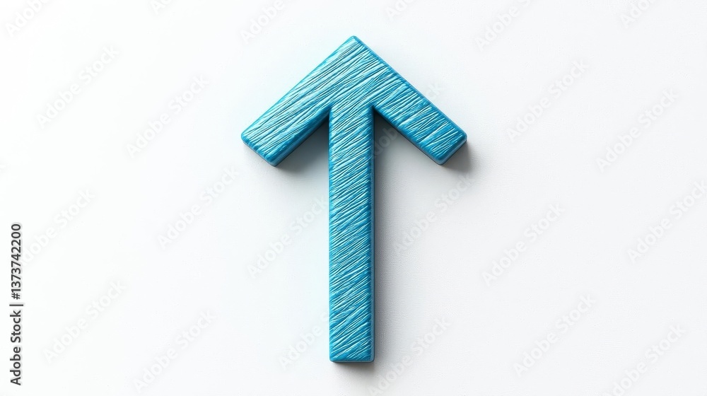 Fototapeta premium Blue up arrow graph 3d icon bubble message isolated on white background with business finance profit chart symbol or growth money stock financial investment diagram and success gro