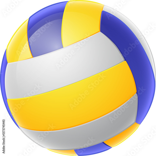 A volleyball ball isolated icon cartoon illustration