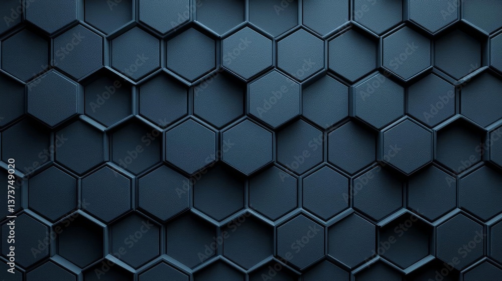 A dark hexagonal pattern creating a modern and stylish background texture. A dark hexagonal pattern creating a modern and stylish background texture.