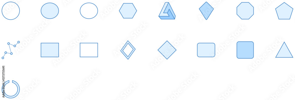 Set of Forms & Shapes icons Set of Forms & Shapes icons