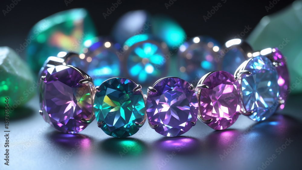 Iridescent Aurora Borealis Gemstones | Mystical 8K Crystal Close-Up Iridescent Aurora Borealis Gemstones | Mystical 8K Crystal Close-Up