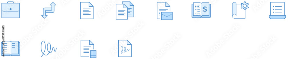 Set of Document Flow icons Set of Document Flow icons