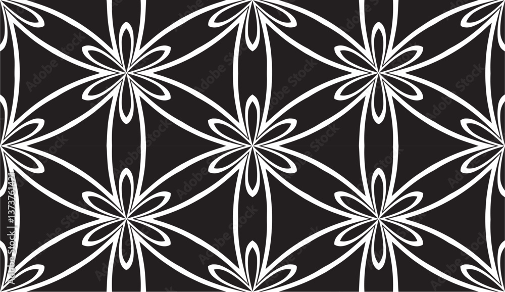 Black & White Seamless Pattern Black & White Seamless Pattern